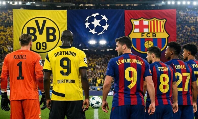 Aufstellungen: Teilnehmer: Borussia Dortmund Gegen FC Barcelona