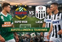 Aufstellungen: Teilnehmer: Rapid Wien Gegen Lask