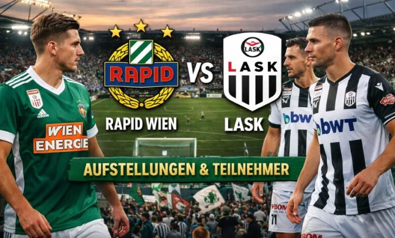 Aufstellungen: Teilnehmer: Rapid Wien Gegen Lask