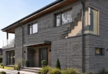 Klinker Thermoplatten an Hausfassade