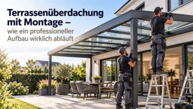 Terrassenüberdachung mit Montage – wie ein professioneller Aufbau wirklich abläuft