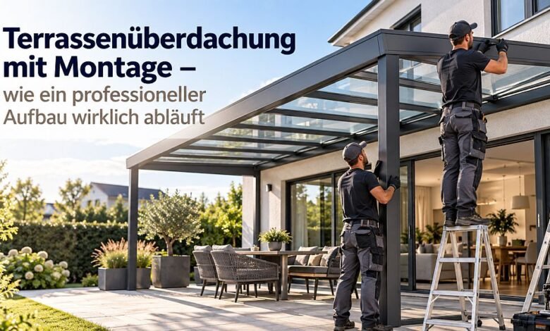 Terrassenüberdachung mit Montage – wie ein professioneller Aufbau wirklich abläuft